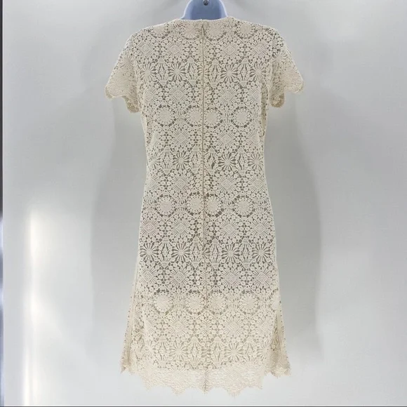 Tory Burch Trixy Ivory Crochet Dress Size XS - Picture 9 of 11